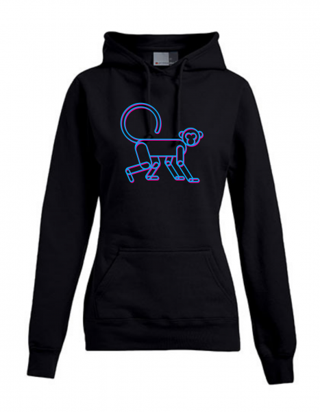 "Retro Affe" Frauen Hoody