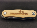 Holz Taschenmesser mit "Hotzenwälder" Gravur und 11 Funktionen